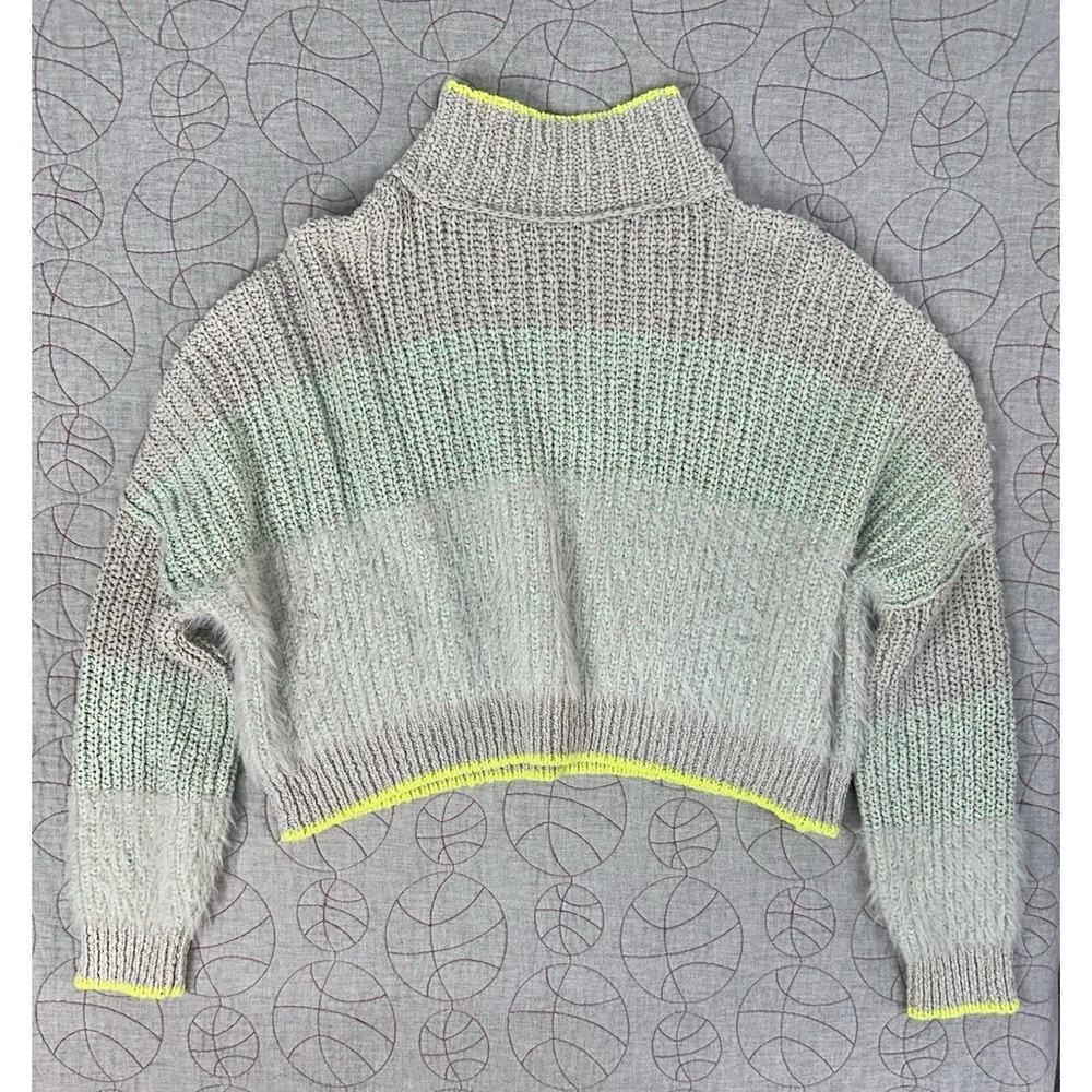 Free People Sunbrite Sweater Multicolor‎ Crop Mock Neck / Women's Medium